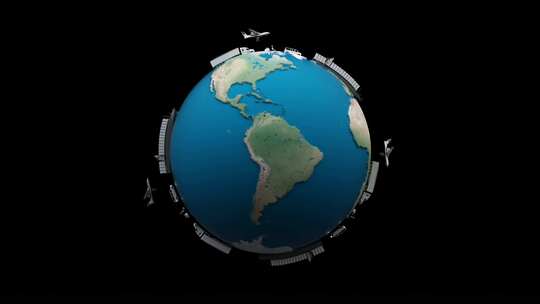 地球 星球 全球 动画视频素材模板下载