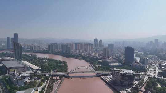 甘肃兰州大景兰州城市建设航拍