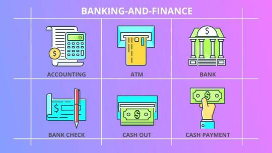 简约动态银行和金融-动画图标AE模板