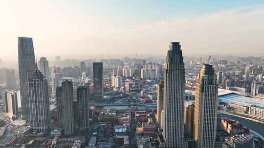 天津城市天际线航拍