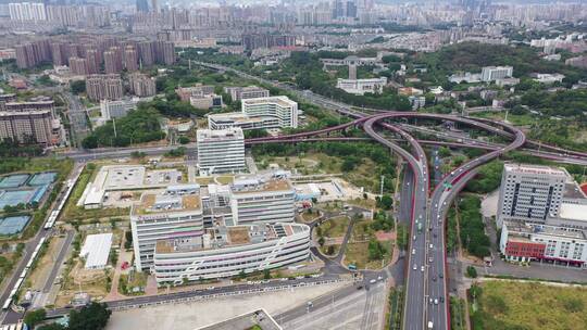 福州市妇幼保健院航拍医科大学附属第一医院视频素材模板下载