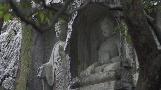 诗画江南 灵隐寺 园林建筑 禅 寺院视频素材模板下载