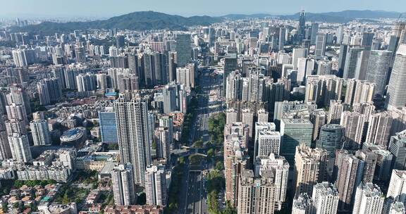 航拍广州天河区城市建筑