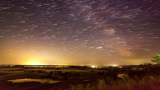 夜晚天空中的群星