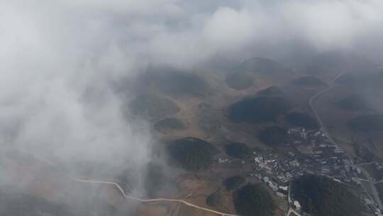 贵州高原冬季云海风光风景