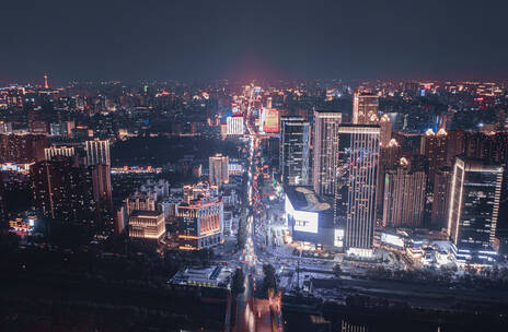 郑州花园路延时夜景