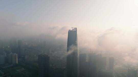 沈河区早晨空镜头沈阳城市宣传片地标航拍