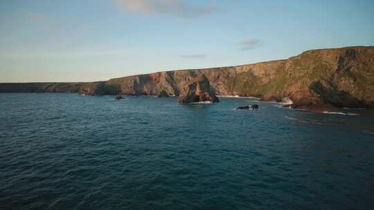 海浪，地平线，康沃尔，贝德鲁森