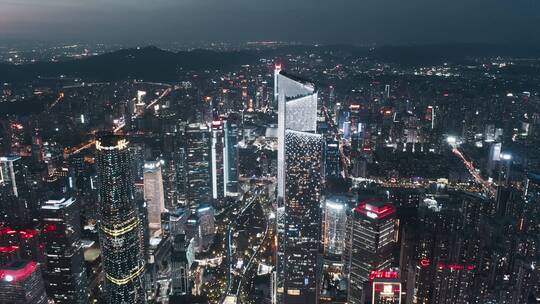 广州珠江新城夜景航拍-7