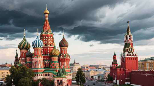 俄罗斯莫斯科标志性建筑景观