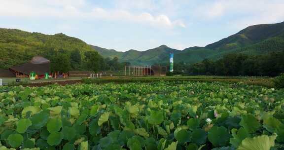 浙江湖州安吉青山绿水发源地余村景区航拍