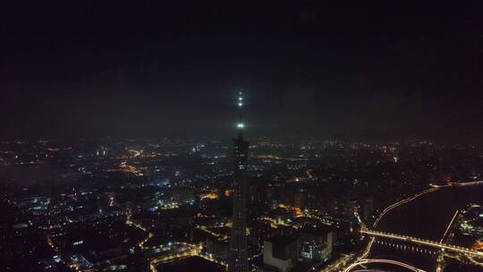 广州塔夜景航拍