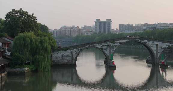 杭州市拱墅区拱宸桥风光航拍