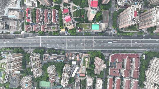 上海黄浦区延安高架俯拍