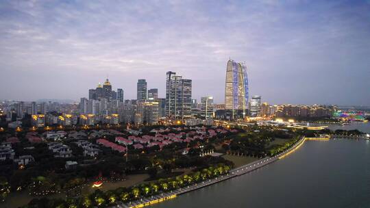 苏州工业园区CBD城市夜景