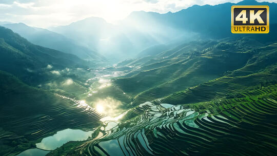 茶园梯田云南大理丽江旅游景区著名景点