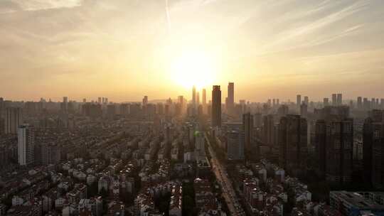 万家丽广场楼顶日落夕阳打卡