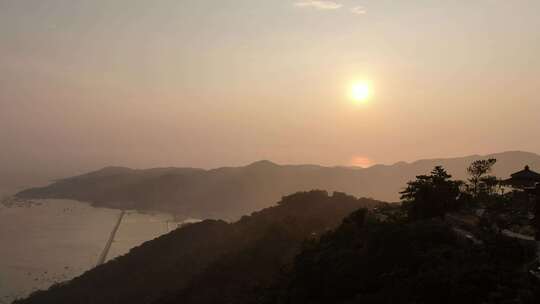 广东汕头航南澳岛日出大海朝霞