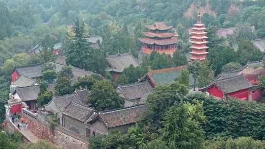 航拍平顶山汝州风穴寺