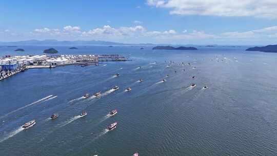 惠州大亚湾开海千船出海风光视频