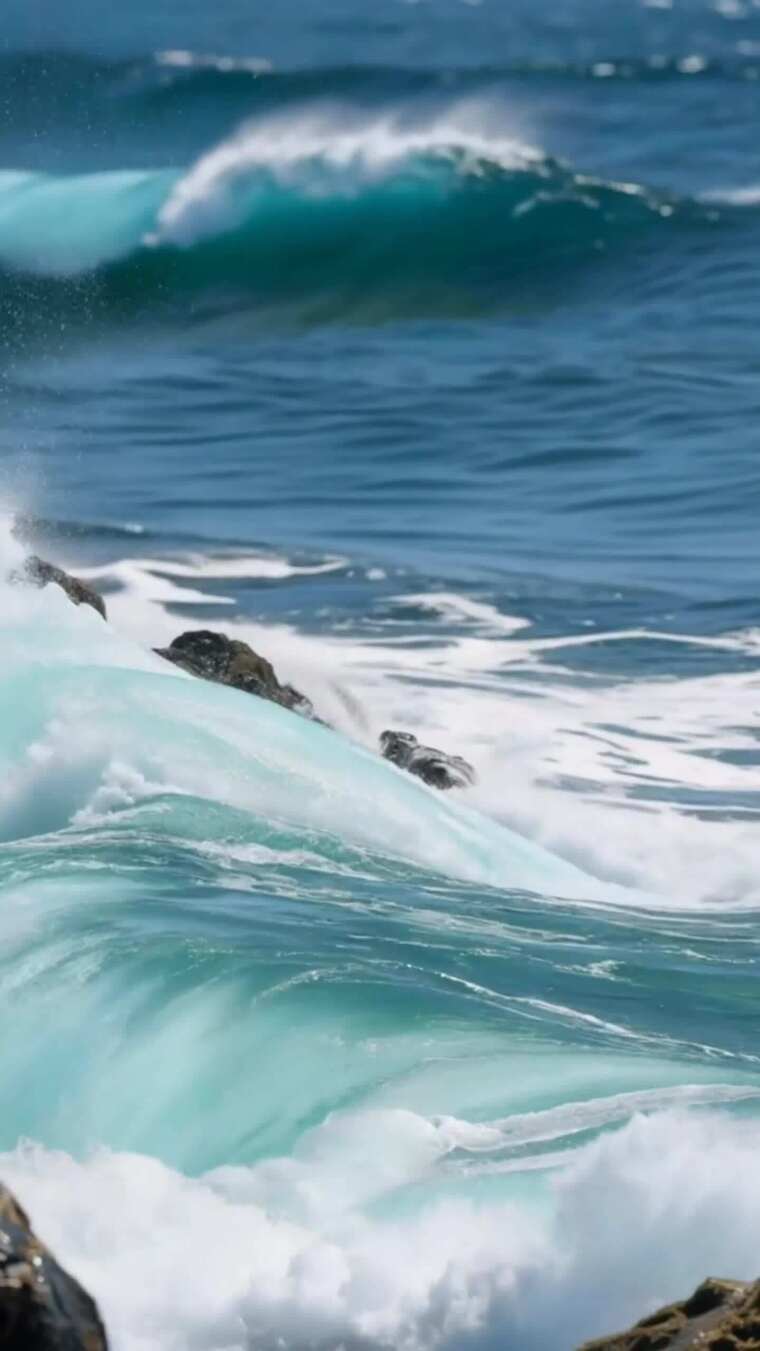 波涛汹涌的大海视频素材