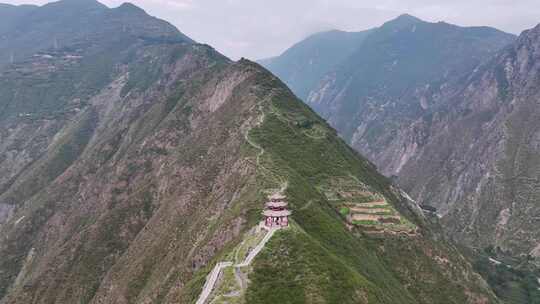 甘南舟曲县城建设及周边环境航拍