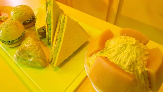 黄色主题中西饮食文化在香港购物