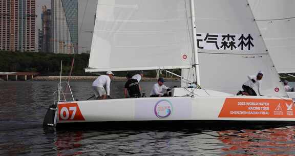 深圳前海湾帆船宝安南山CBD乘风破浪