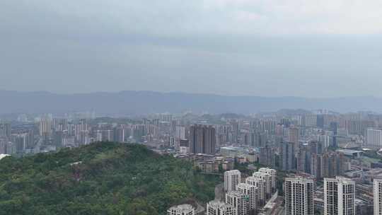 航拍四川达州建设达州大景