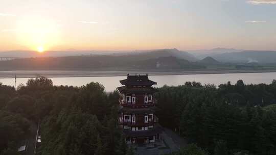 三门峡天鹅湖迎祥阁