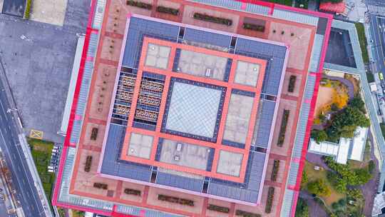 4k延时航拍上海中华艺术宫