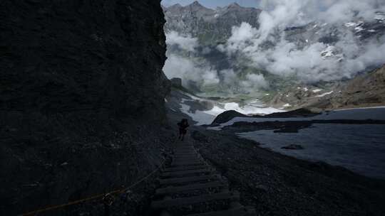 瑞士，高山景观，瑞士阿尔卑斯山，徒步旅行