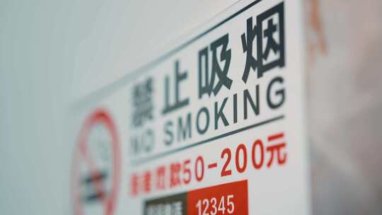 【原创4K】禁止吸烟广告标识视频素材模板下载
