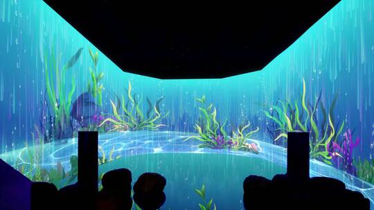 海底世界互动投影视频素材模板下载
