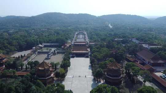 武汉江夏区龙泉寺航拍