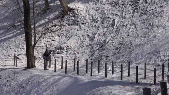 冬季雪地