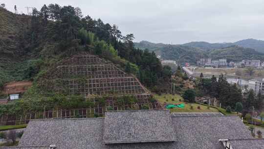 湖南怀化通道转兵纪念馆航拍