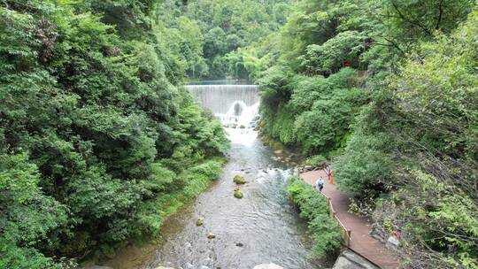 航拍贵州荔波小七孔景区