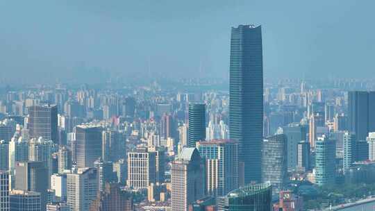 上海市黄浦区外滩高楼大厦摩天大楼航拍城市视频素材模板下载