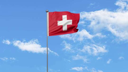 瑞士国旗视频素材模板下载