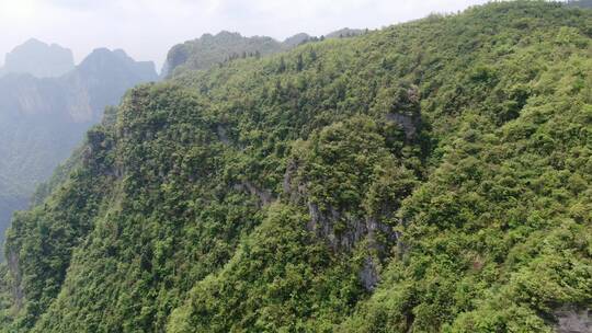 航拍大好河山青山绿水连绵山脉