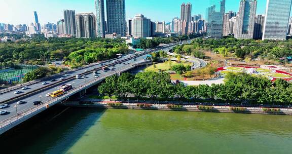 视频合集多镜头航拍广州大桥