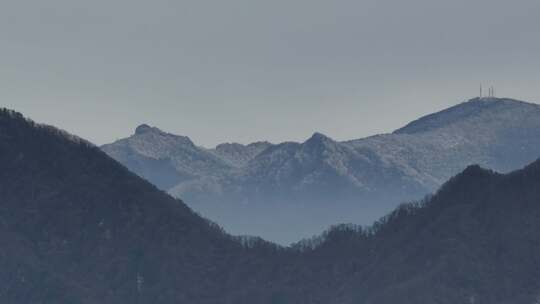 航拍秦岭秋景