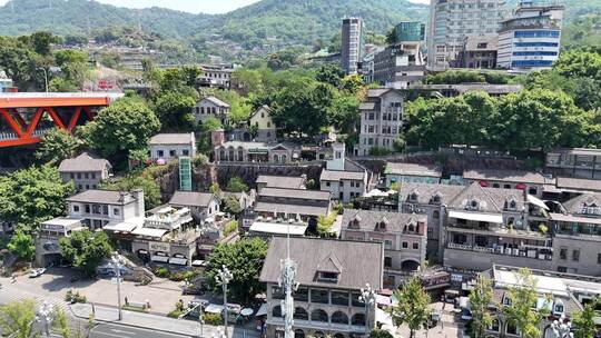 重庆龙门浩老街下浩里航拍