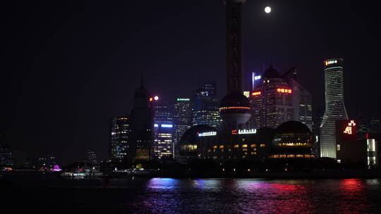 上海外滩夜景夜色旅游业