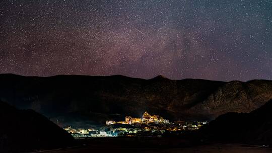 云南松赞林寺璀璨星空延时