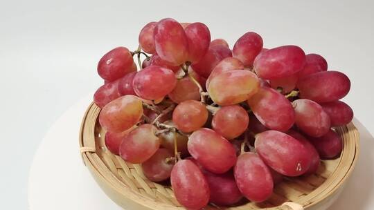新疆无核珍珠红葡萄水果4k视频