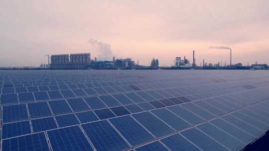 化工厂和太阳能光伏发电站