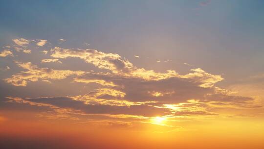 日落延时阳光云朵夕阳云层太阳黄昏天空晚霞