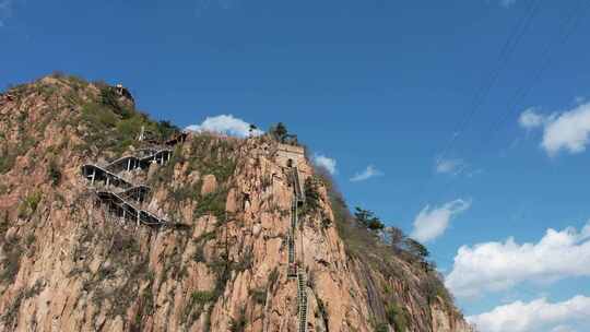 秦皇岛背牛顶景区航拍燕山山脉长城金牛风光